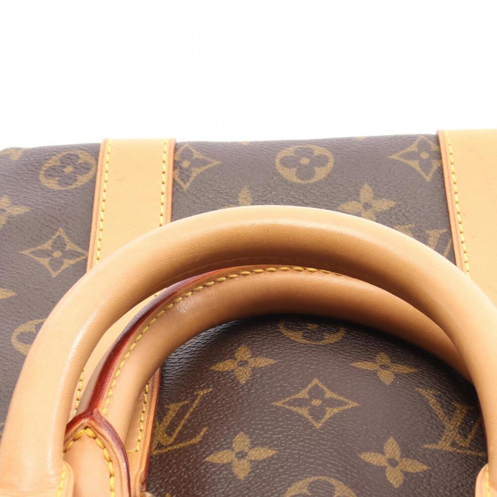 LOUIS VUITTON Authentic Brown Monogram Leather Keepall 45 Boston Bag - Picture 7 of 8